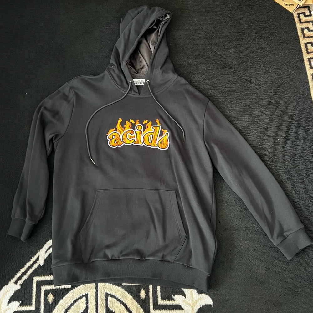 AcidDrop Embroidered Ring of Fire Hoodie Size X-Large